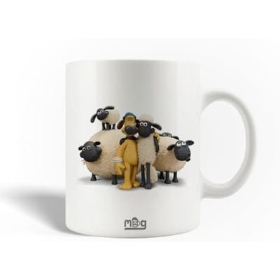 Mug en Céramique - Shaun le Mouton - Saison 2 - 30cl - Compatible Lave-Vaisselle - Blanc