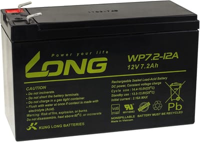 Lood Accu - Oplaadbare Batterij - Noodstroom Toepassingen - Onderhoudsvrij Gesloten Systeem - 15x6.5x9.4cm - Zwart