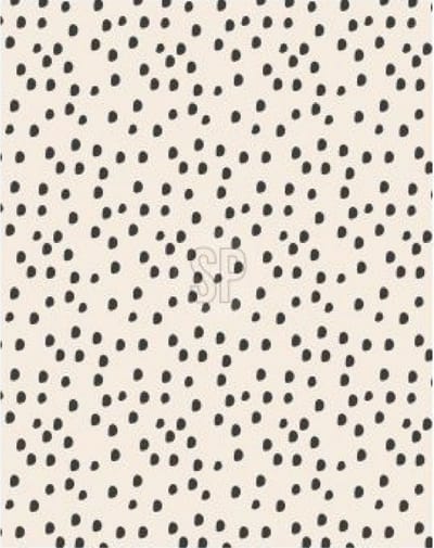 H&S Fleece deken - plaid - beige - zwarte stippen - 130 x 170 cm