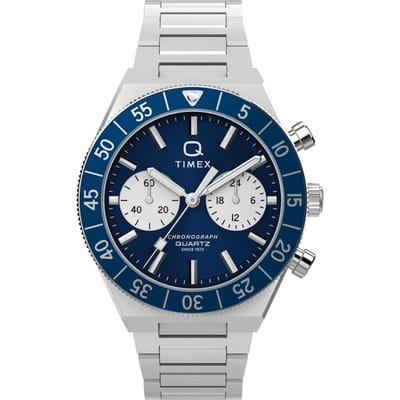 Timex Q Timex Continental TW2Y55900 Horloge - Staal - Zilverkleurig - Ø 40 mm