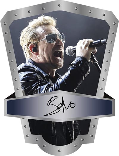 Signs USA - Muziek schild - hoog - Bono - 40 x 52,5 cm