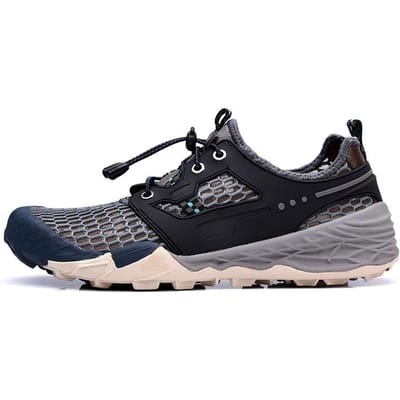 Zomerschoenen van mesh Nieuwe plusmaat Heren Ademende Casual Tennisschoenen Sport Outdoor Klimlaarzen Schoenen met mesh oppervlak 46 grijze kleur