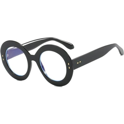 Bril Rond Vlakke Spiegel Rijstnagel Oversized Montuur Nieuw Retro Meerkleurige Optie Dames Trend Net Rood INS Catwalk Bril