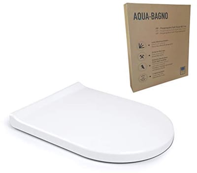 D-Vorm Toiletbril met Softclose Mechanisme - Afneembaar en Wit