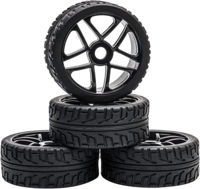 RC Banden Set - Off-Road Wielen - RC Auto Rijden - 17mm Hexa Connectie - 4 Stuks - Zwart