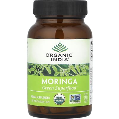 Organic India, Moringa, 700mg, 90 vegetarische capsules (350mg per tablet)