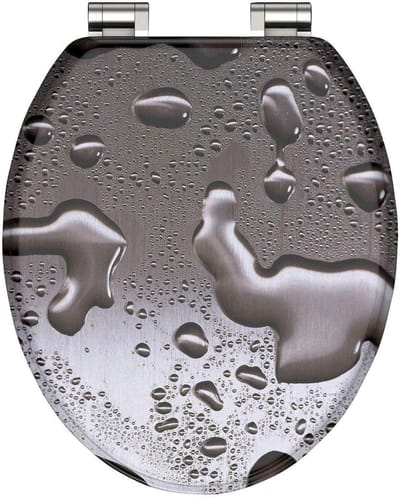 Toiletbril Ovaal - Zitting Badkamer - Eenvoudig Schoonmaken - Snelsluiting Top Fix - 43.5x37.5 cm - Stijl 4