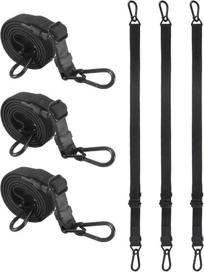 Verstelbare Platte Bungeekoorden met Karabijnhaak - Heavy Duty Elastische Spanband 48 Inch
