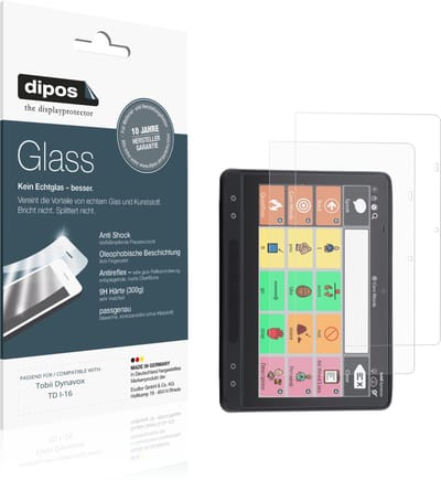 dipos – 2x Matte Pantserfolie geschikt voor Tobii Dynavox TD I-16 | 9H Screenprotector