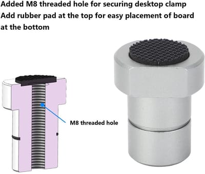 Dailygoods- Werkbankhondenstop Lichtgewicht - Aluminium - Antislippads - Draagbaar - Houtbewerking - Compatibel met MFT-tafels - Bankhond