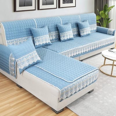 Geruite antislip bankhoes beschermer chaise vier seizoenen universele stretch hoekbank kussen handdoek 1/2/3/4-zits bank Cojines 70x90cm 1piece