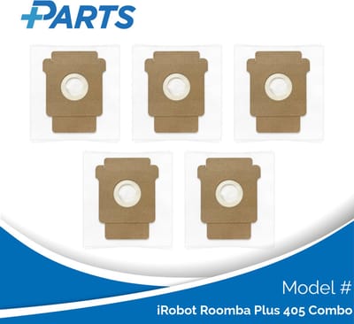 iRobot Roomba Plus 405 Combo Stofzakken (5 Stuks, Plus.Parts® alternatief voor 4849916)