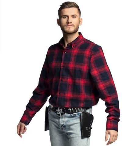 Cowboy verkleed holster voor 2 pistolen - zwart - kunststof - volwassenen