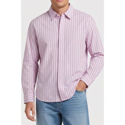 Calvin Klein Ls Multi Stripe Shirt Spring Lilac Größe: S | Business hemden Outlet | Herren | Violett