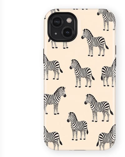 Safari Tough Case geschikt voor iPhone 14 Plus | Premium hoesje met Safari Dieren Design | Geschikt voor Mag | Dieren Print Backcover geschikt voor iPhone 14 Plus Zebra
