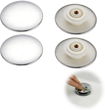 Dailygoods - 2 stuks vervangende onderdelen met drukknop, eenvoudige pop-up wastafel, drukknop klik klikstekker, 61 mm afvoerstopstekker, eenvoudige installatie, duurzaam, voor badkamers, keuken, toilet
