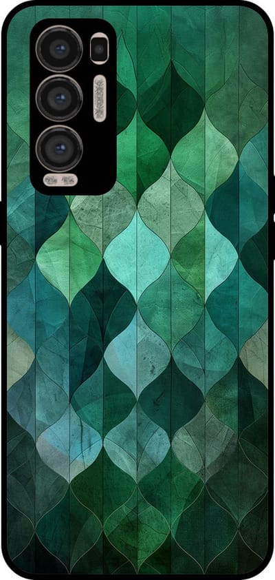 Smartphonica Telefoonhoesje Geschikt voor Oppo Find X3 Neo met groene bladeren opdruk - TPU backcover case green leaf design - Groen geschikt voor Oppo Find X3 Neo