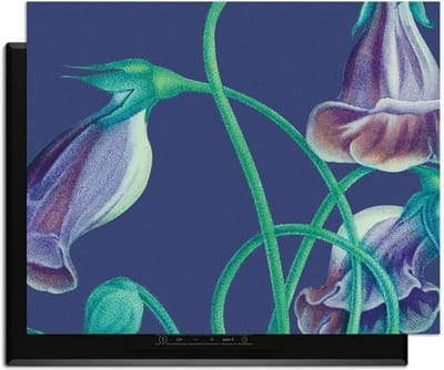 KitchenArt - Midnight Bloom – Inductie Beschermer - 76x51.5 cm - Kookplaat Beschermer - Luxe Afdekplaat Inductieplaat - Anti-slip & Oprolbaar - Beschermmat Inductiekookplaat