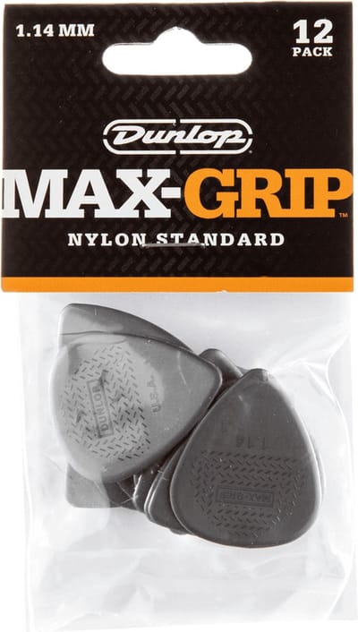 Dunlop 449P114 Max Grip Plectrum 1.14mm 12-Pack - Plectra, zakje met 12 stuks