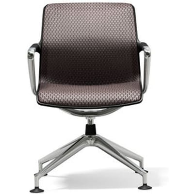 Vitra - Unix Chair met viersteronderstel - Diamond Mesh mauve grijs - 4 - 6 Wochen