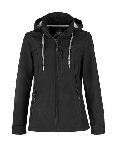 BJØRNSON Kaisa Softshell Tussenjas Dames - Winddicht - Fleece - Maat 36 - Zwart