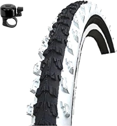 MTB Fietsband - Buitenband Mountainbike - All-round Terrein Gebruik - Lage Rolweerstand - 26 x 1.95 - Zwart/Wit