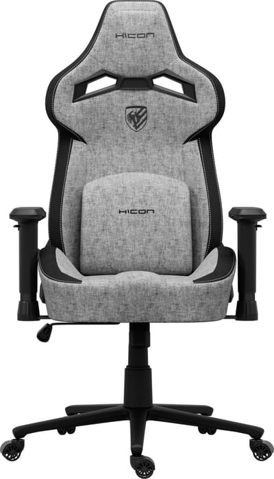 HICON® Luxe Ergonomische Gamestoel - Stoffen Bekleding - 3D Armleuningen - 200 kg - Hyper Serie - Striker - Grijs