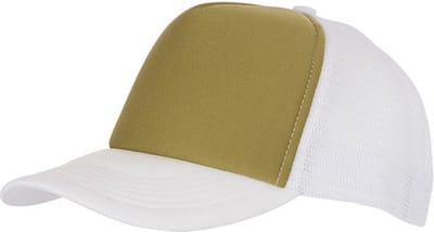 Myrtle Beach Volwassenen Unisex 5 Panel Polyester Mesh Cap (Olijfgroen/wit)