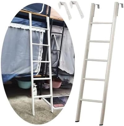 Stapelbedladder - Zoldertrap Camper - Veilig Bed Gebruik - Verstelbare Lengte - 135 cm - Zilver
