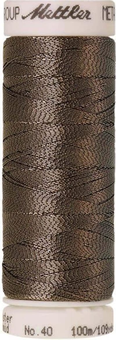 AMANN METALLIC GAREN, GRIJS, 100M, Col. 1874, PER KLOSJE.