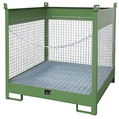 Stapelpallet voor vaten Bauer FSP-4 D, voor 4 x 200 l vaten, groen
