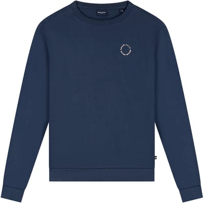 Ballin Amsterdam - Jongens Regular fit Sweaters Crewneck LS - Navy - Maat 10