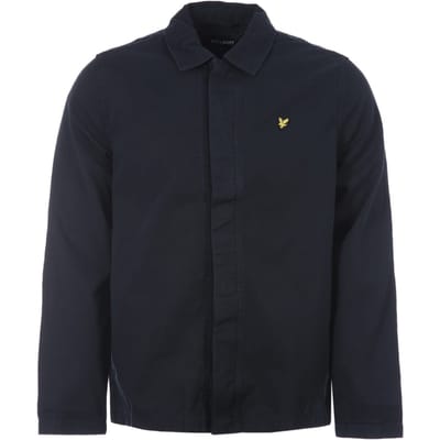 Lyle & Scott gewassen, marineblauw overshirtjack