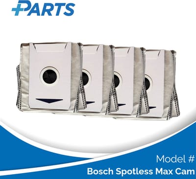 Bosch Spotless Max Cam Stofzakken (4 Stuks, Plus.Parts® alternatief voor BHZRDBAB)