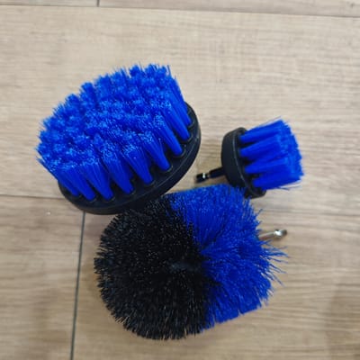 Home Power Schrobborstel voor Badkamer Boor Schrobborstel Reinigingsborstel Snoerloos booropzetstuk 3pcs blauw