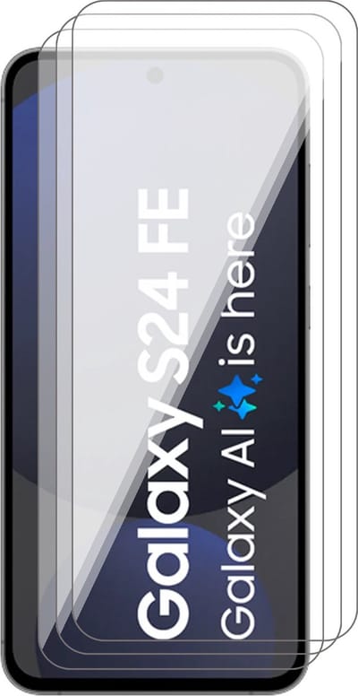 Screenprotector geschikt voor Samsung Galaxy S24 FE - 3x Glas Screen Protector