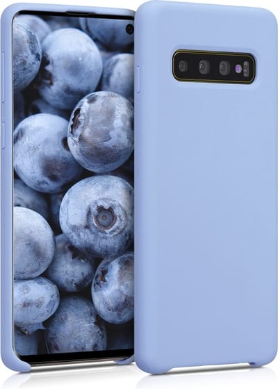 kwmobile telefoonhoesje geschikt voor Samsung Galaxy S10 - Hoesje met siliconen coating - Smartphone case in mat lichtblauw