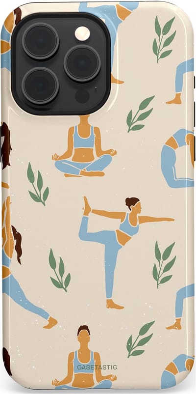 Casetastic Hoesje Geschikt voor Apple iPhone 15 Pro Max Magsafe - Stijlvolle Beschermende Duo-layer Case - Yoga zen