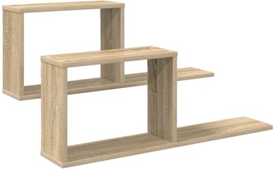 vidaXL - Zwevende - schappen - 2 - st - Sonoma - Eiken - 80 - x - 15 - x - 30 - cm