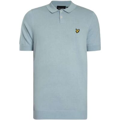Polo Shirt Korte Mouw Lyle &amp; Scott Katoenen gebreide polo met korte mouwen