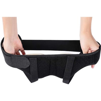 Heren Inguinale Hernia Ondersteuningsband Verstelbaar Kleine Darm Hernia Brace Band PU Schuim Pad Zwart M M zwart