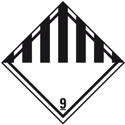 ADR klasse 9 sticker diverse gevaarlijke stoffen 200 x 200 mm