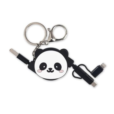 Legami 3-in-1 uitrekbare oplaadkabel, charge 'n roll - panda