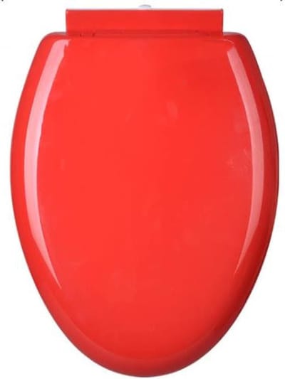 Toiletbril - Zitting Deksel - Comfortabel Gebruik - Langzaam Sluitend - Standaard Maat - Rood
