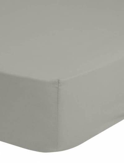 Good Morning hoeslaken effen kleur - 1 persoons 80x200 cm - Lichtgrijs - 100% Katoen renforce