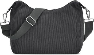 Vrouwen Crossbody Tas met Trekkoord - Draagbare Schoudertas van Katoen voor Kantoor, Winkelen en Reizen