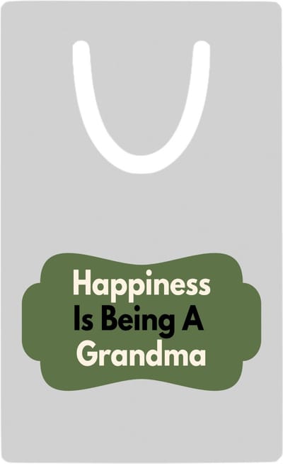 Hacebo® - happiness is being a grandma metalen boekenlegger - Oma - de liefste oma - verjaardag - cadeautje voor oma - oma artikelen - kado - geschenk Bladwijzer boekenleggers - 7.6 cm x 5cm