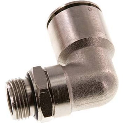 16mm x G3/8'' 90 graden L-verbinding Messing Insteekfitting Buitendraad Draaibaar NBR