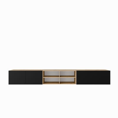 TV-kast Leo IV 300 (3x100) cm (artisan + zwart)