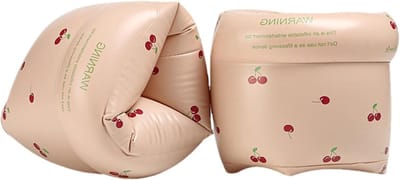 Zwemvleugels - Opblaasbare mouwen - Leren zwemmen - Verlengde dubbele bescherming - Voor volwassenen - Vintage kersen